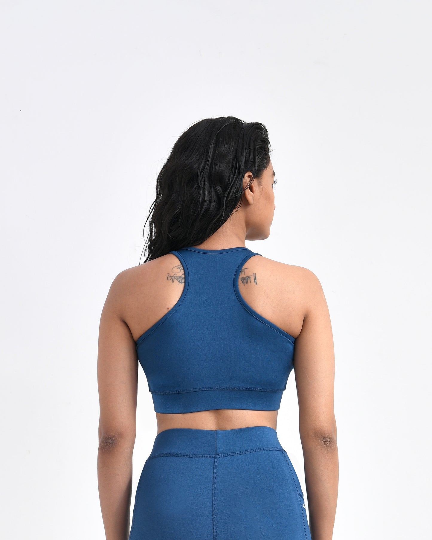 Racerback Sports Bra | Blue